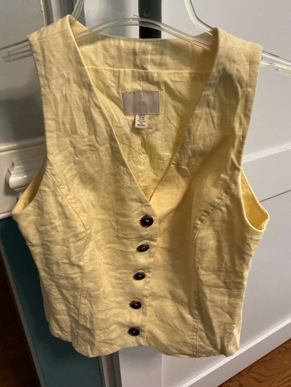 H&M Yellow vest; XS